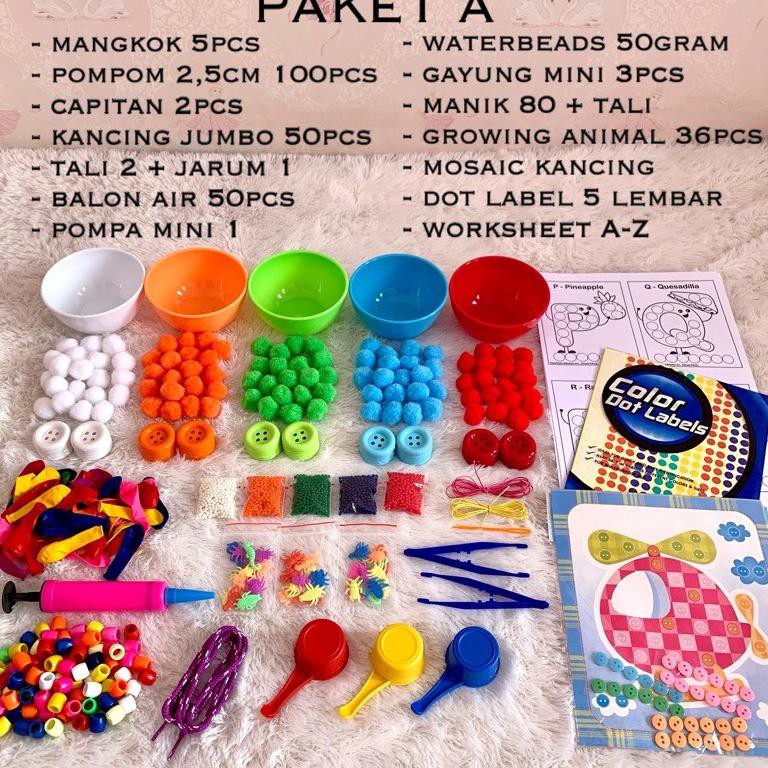 Termurah Lolipop - Paket Sensori Toys / paket sensory toys Montessori color sorting