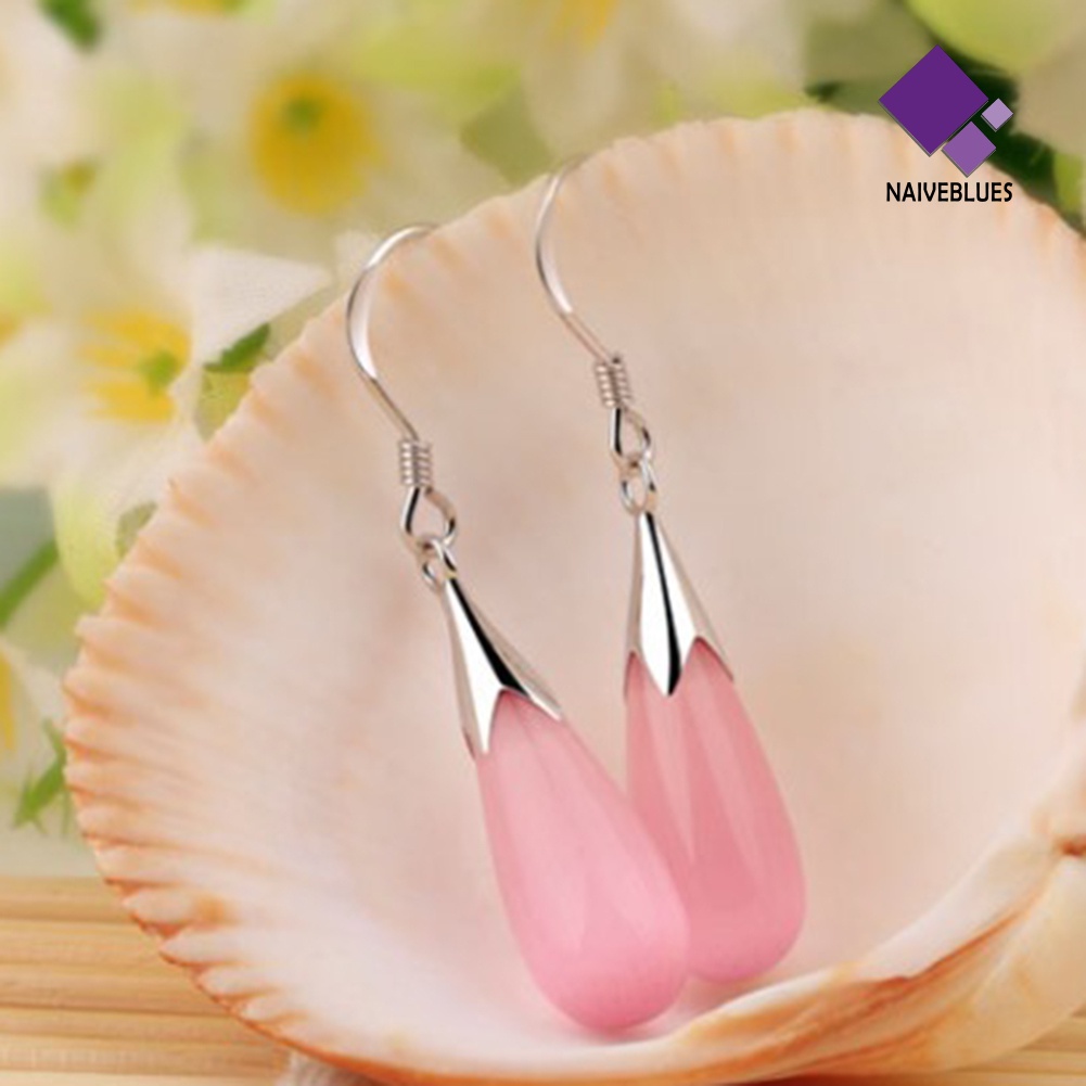 Anting Kait Bentuk Daun Opal Waterdrop Untuk Wanita