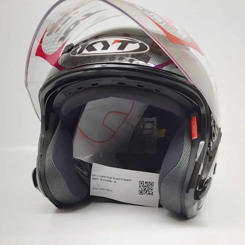 Helm KYT GALAXY Flat R BLACK DOFF & Motif Corak-4