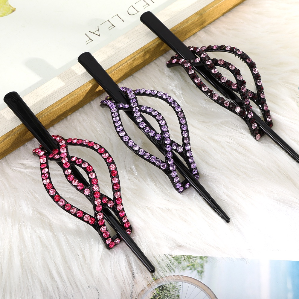 Korean Rhinestone Plate Hairpin Women Hair Fork Hair Stick Fashion Hair Clip Retro Hair Accessories