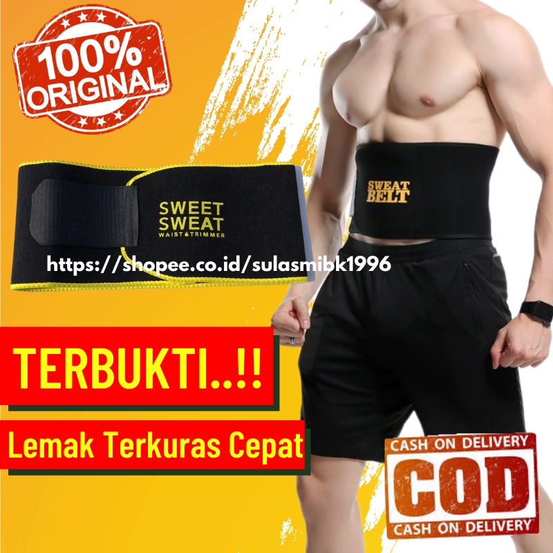 Korset Pelangsing Pengecil Pembakar Lemak Perut Pria Wanita Original Sweet Sweat Waist Trimmer