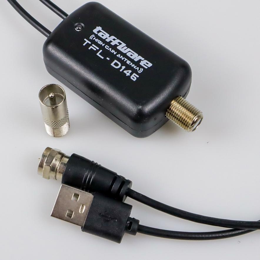 100% ORIGINAL Taffware Antena TV Digital DVB-T2 High Gain 25dB with Signal Booster Amplifier - TFL-D