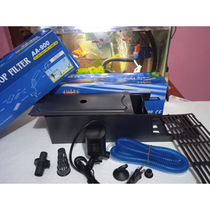 POMPA AIR PEMBERSIH AQUARIUM AMARA AA 900 AA-900(Plus kapas filter 3 lapis)