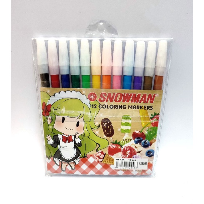 

Spidol Kecil 12 Warna Loose Snowman