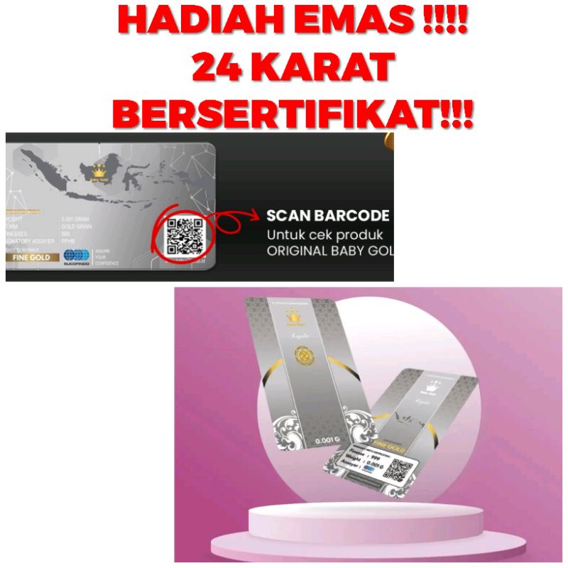 emas 24 karat emas murni bersertifikat KHUSUS GIFT