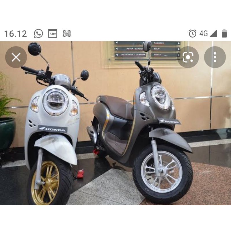 STANDAR DUA STANDAR TENGAH ALL NEW SCOOPY 2020-2022  KUMPLIT KARET