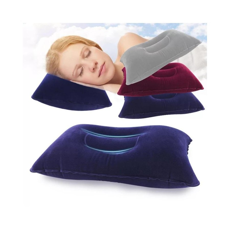 Bantal Angin Kepala Kecil Tiup Untuk Travel / Travel Pillow Air Udara Ringan Camping Outdoor Pesawat Mobil Portable