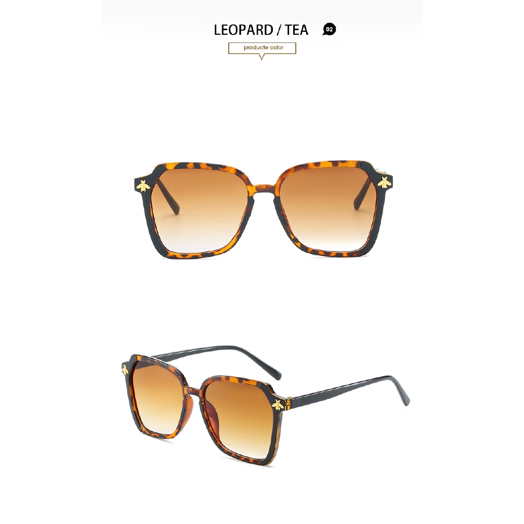 2022 Kacamata Hitam Wanita Model Retro Oversize Frame Kotak