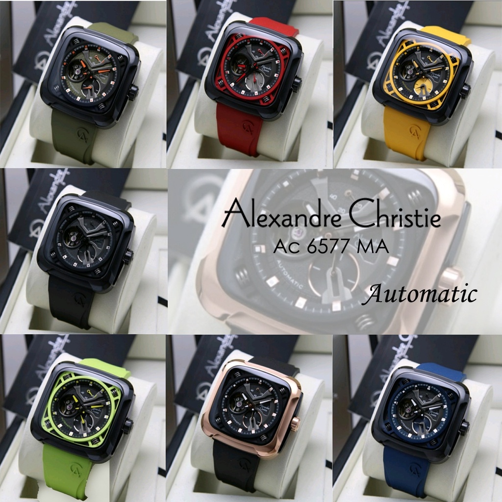 Alexandre Christie Ac 6577 / AC6577 Automatic Jam Tangan Pria Original Garansi Resmi