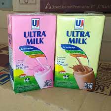 

Jajanan Susu UltraMilk 125ml rasa cokelat dan rasa strawberry