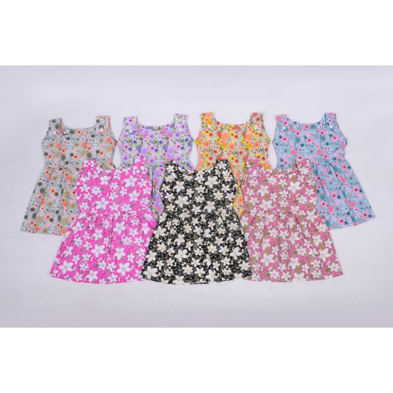 Dress KUTUNG Anak Perempuan FLOWER SERIES 3-7 Tahun Bahan Katun 100%