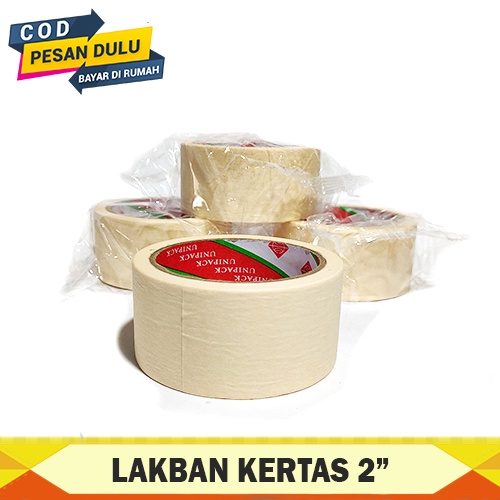 

LAKBAN KERTAS 2 INCH X 21 METER / MASKING TAPE KULAITAS DAIMARU