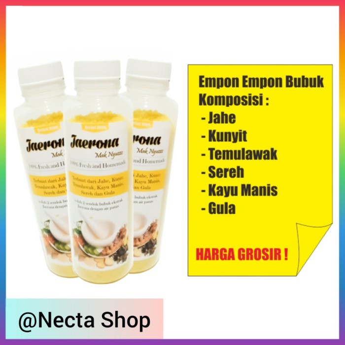 

JAERONA MINUMAN HERBAL EMPON EMPON SEGAR UNTUK KEKEBALAN TUBUH ALAMI - 1.Empon-Empon (BERKUALITAS)