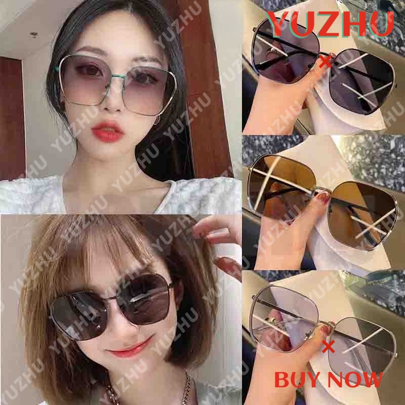 （YUZHU）COD Kacamata  Hitam Terbaru Wanita Metal  Style Kacamata Fashion Murah/Kacamata Sunglasses Import Wanita Kacamata Fashion