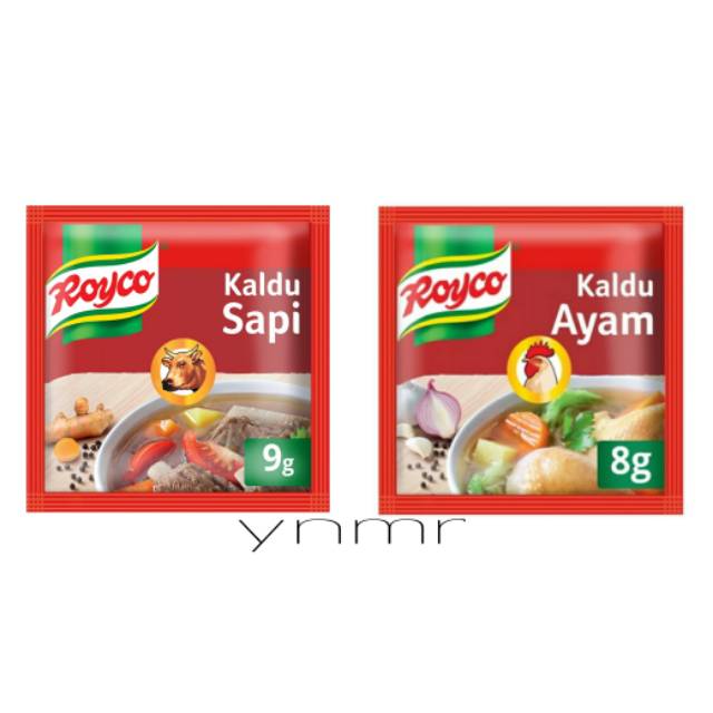 

Royco Bumbu Kaldu Ayam, Sapi 9gr 1Renceng 12pcs@