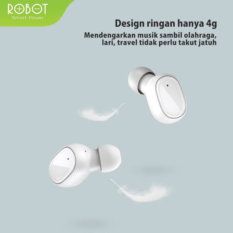 Earphone Robot TWS Wireless Airbuds T20 Headset Bluetooth Airdots - Garansi Resmi 1 Tahun-3