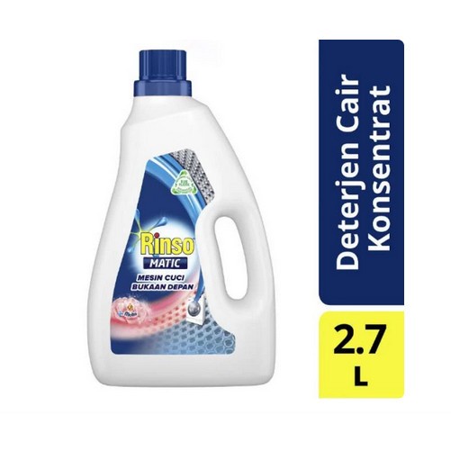Deterjen Cair RINSO Matic Bukaan Depan (Front Load) 2.7 L