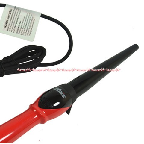 Kris Pengeriting Rambut Digital 50W Merah dengan design ergonomis dan hemat energi