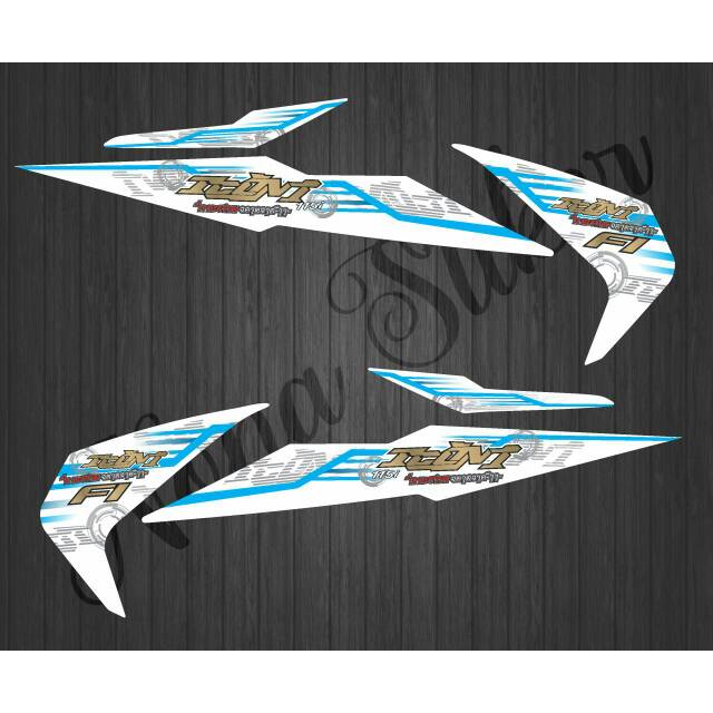 STRIPING STIKER DECAL BEAT FI NEW/ESP/BEAT STREET FLAG PUTIH BIRU