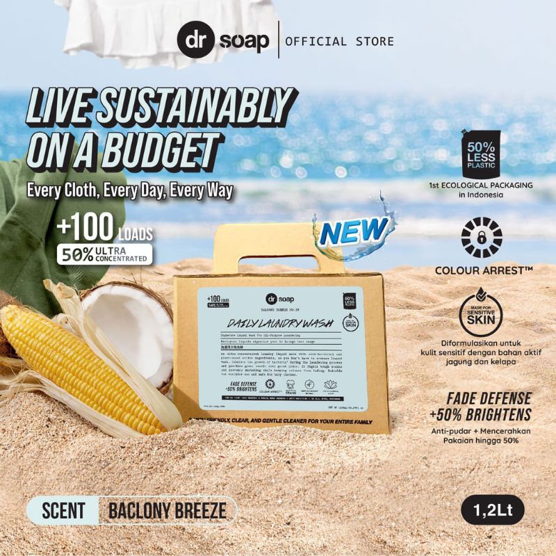 dr soap Daily Laundry Wash - Balcony Breeze Dr.Soap sabun laundry sehari hari