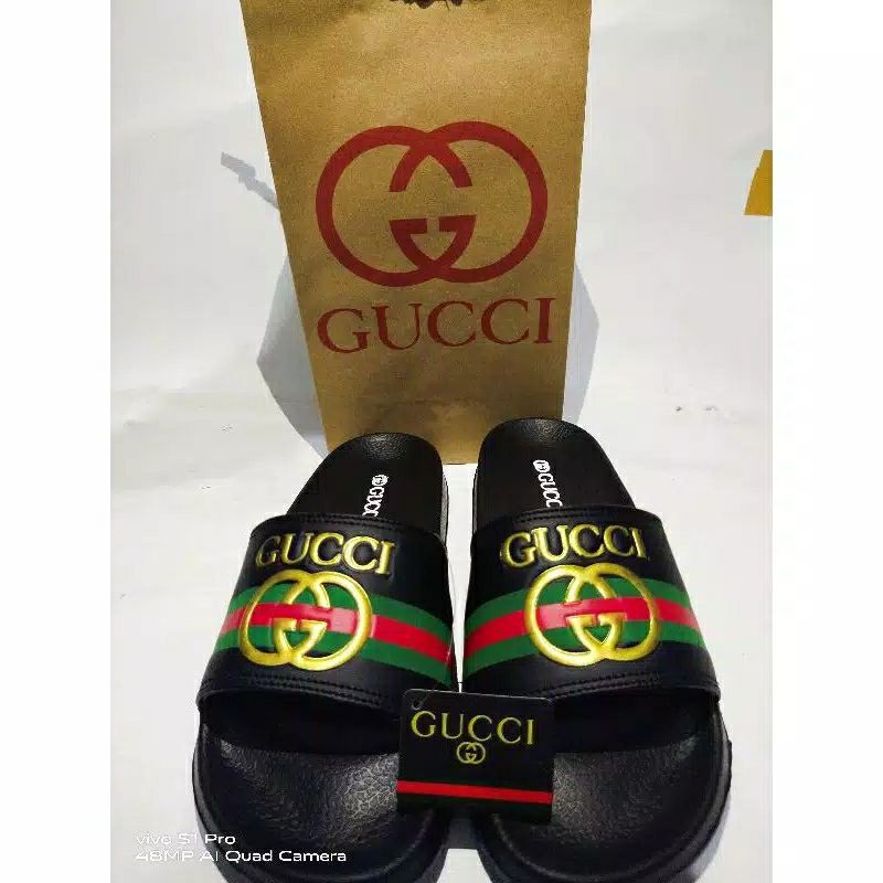 Sandal Slide Benassi Gucci Pria Wanita Sandal Slop Cowo Cewe Sendal Slop Sandal-4