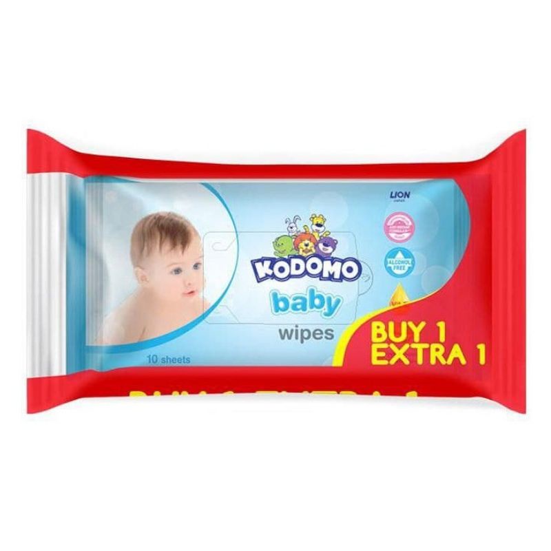 Kodomo Baby Wipes 10s + 10s Buy 1 Get 1 - Kodomo Wipe - Kodomo Tissue Basah - Tisu Basah Bayi