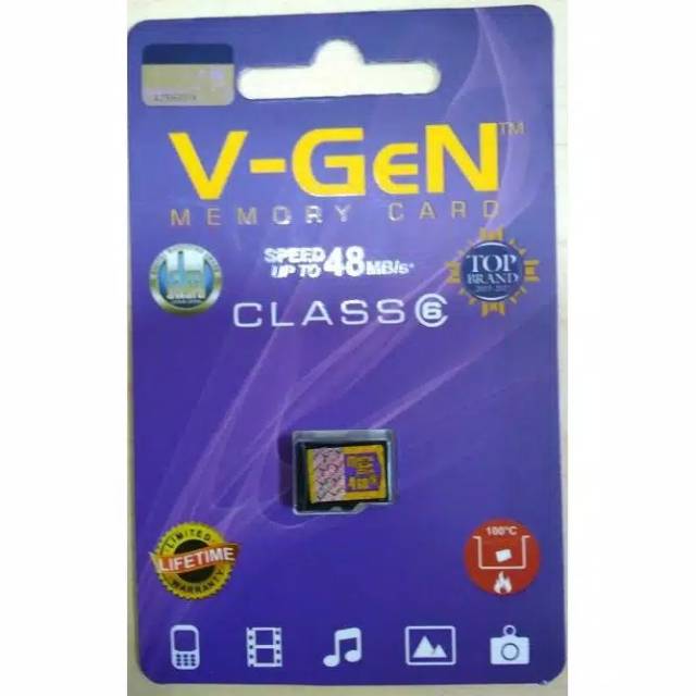 Micro SD V-GeN memory card 4Gb class 6 - kartu memori