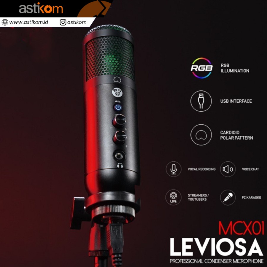 Gaming Microphone Fantech MCX01 Leviosa with Tripod | By Astikom