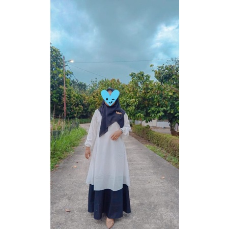 Baju gamis hitam putih