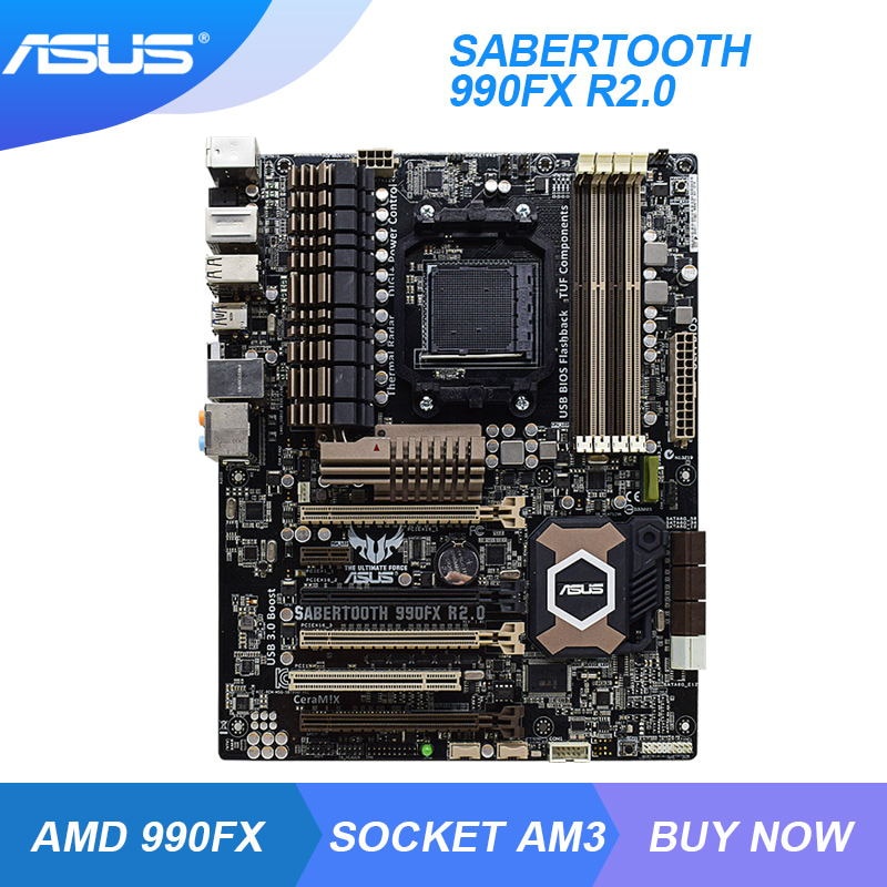 PREORDER ASUS SABERTOOTH 990FX R2.0 Socket AM3+ AMD 990FX Mining Motherboard DDR3 32GB Phenom II/Ath