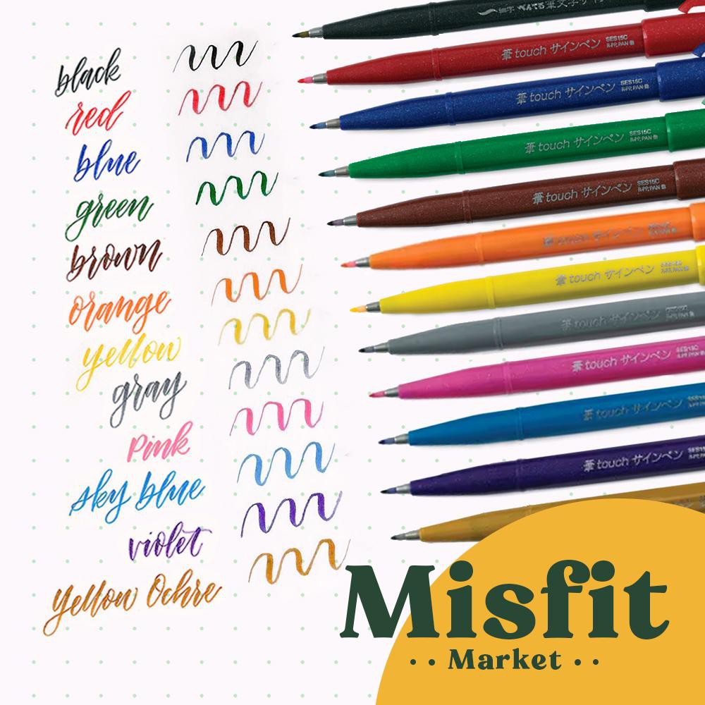 

HJK Pentel Touch Brush Sign Pen Fude Spidol Kuas SES Kaligrafi