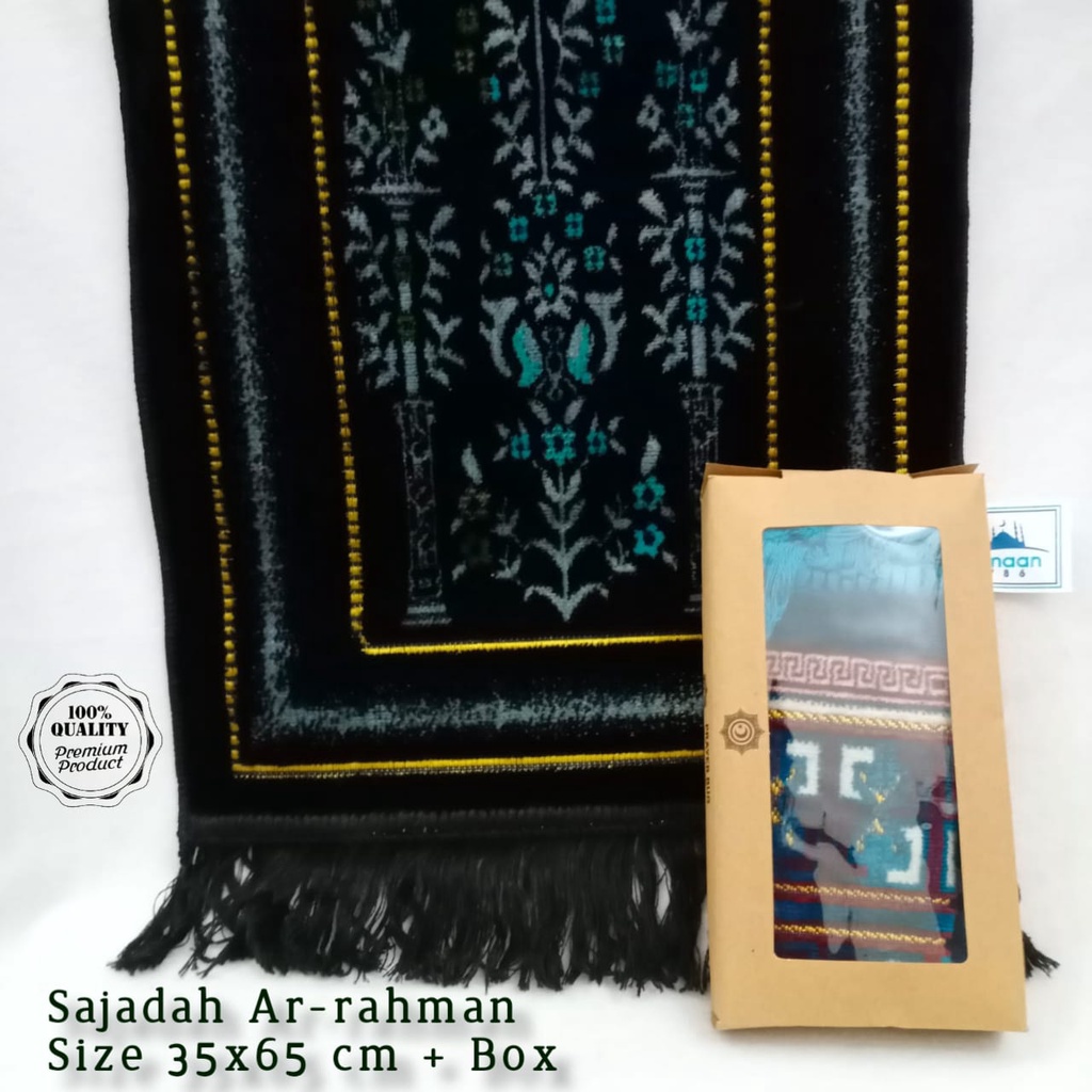 Sajadah muka turki ar rahman plus box cantik dan tasbih super murah menarik dan praktis buat bagi2