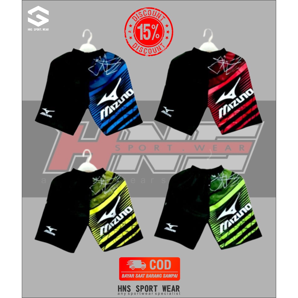 celana pendek PRINTING mizunoolahraga pria/wanita unisex - celana volly mizuno/kolor volly mizuno/ce