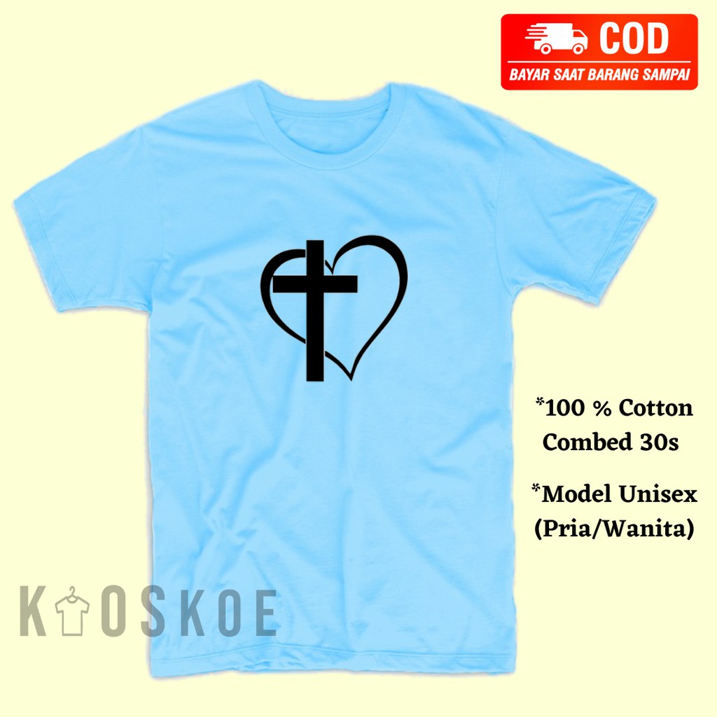 KAOS ROHANI BAJU ROHANI KRISTEN KAOS KRISTEN BAJU SALIB KAOS SALIB PRIA KAOS JESUS