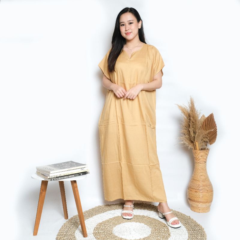Daster busui bali habel rayon premium panjang semata kaki resleting-B24