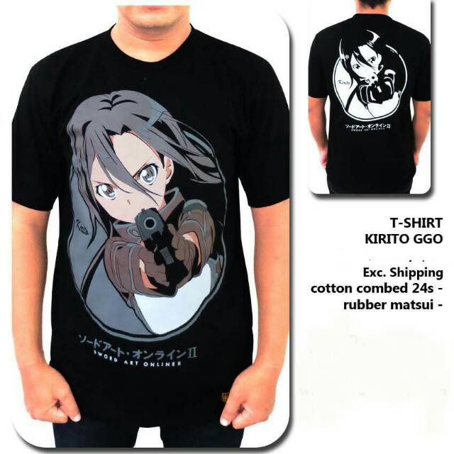 Kaos anime sword art online SAO kirito ggo