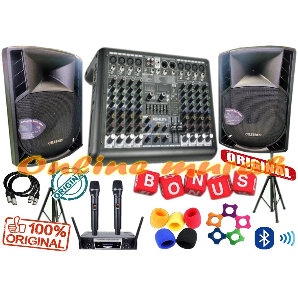 paket sound system celebress RCF 15'' hardwell number 1 ashley smr 8