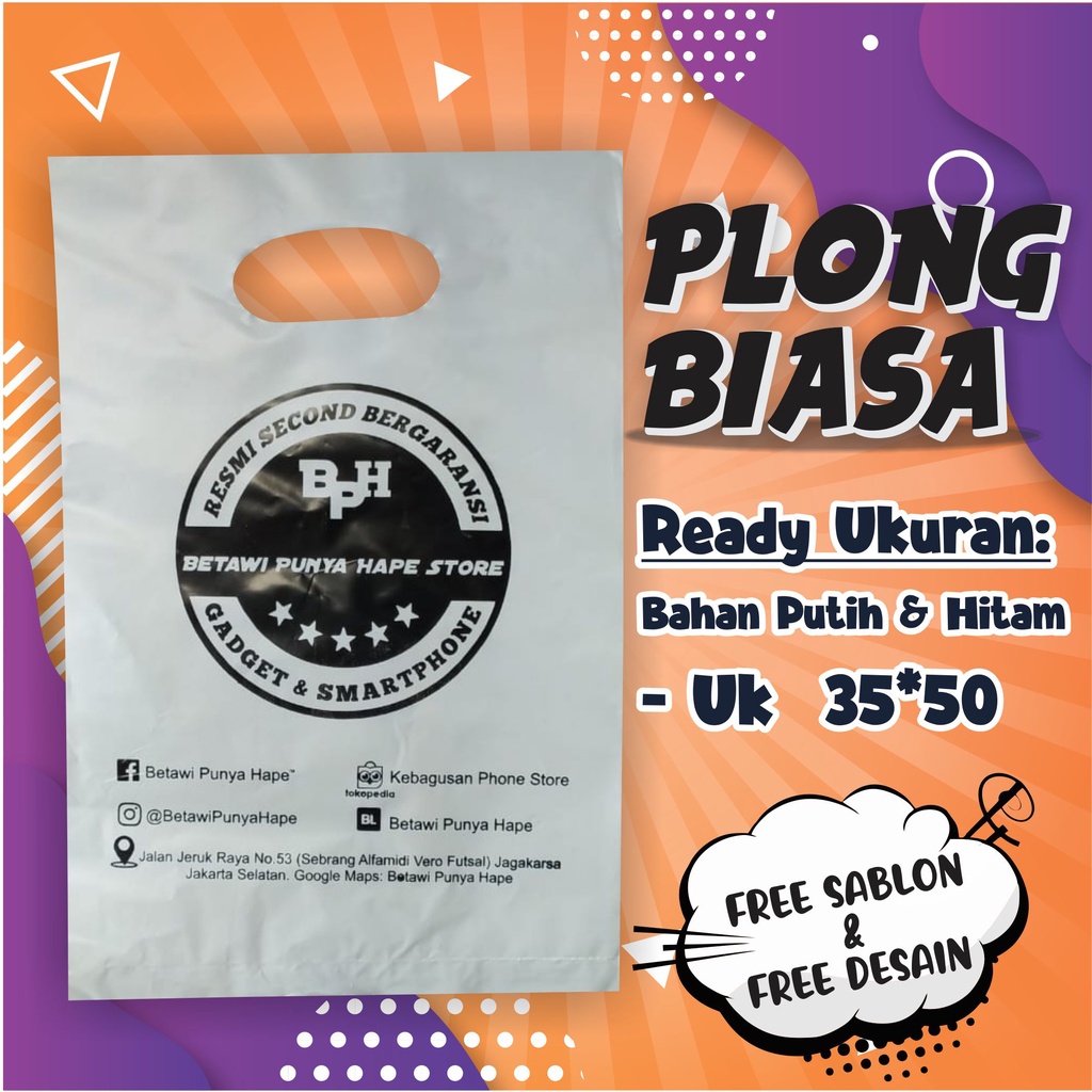 

Tas Plastik Sablon Custom Free Desain Murah Banyak Model