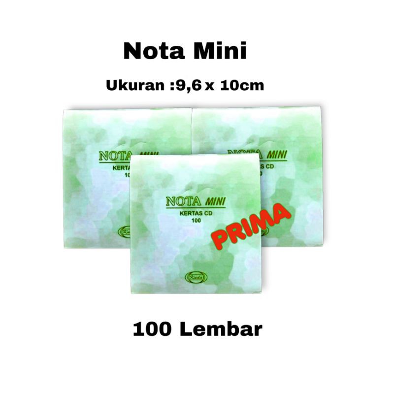 

NOTA MINI KURNIA RANGKAP 1 (UKURAN 10X10CM) ISI 100 LEMBAR