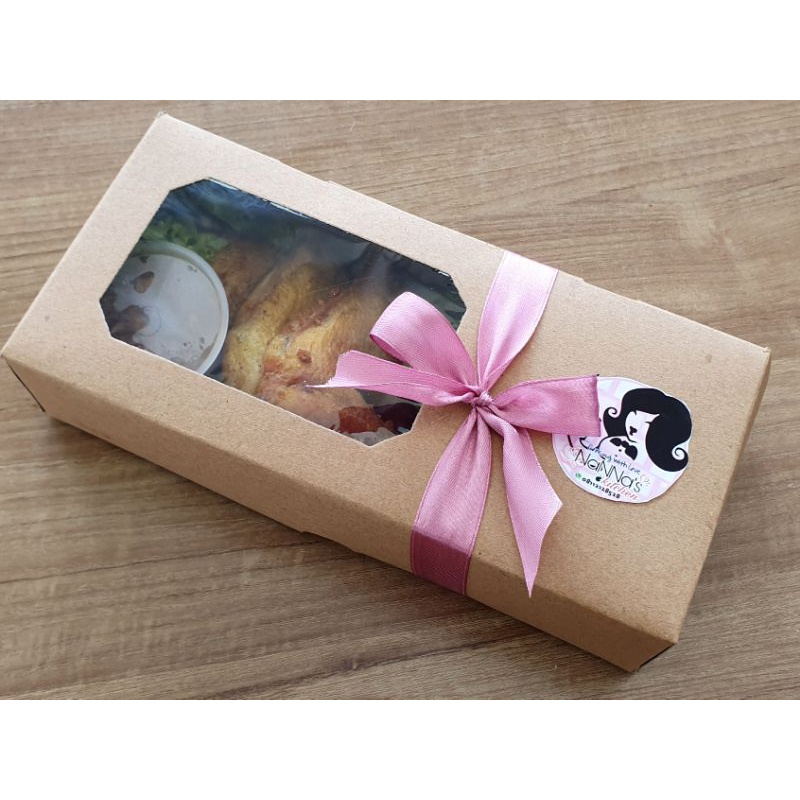 

kemasan kraft 23x11x5 cm jendela