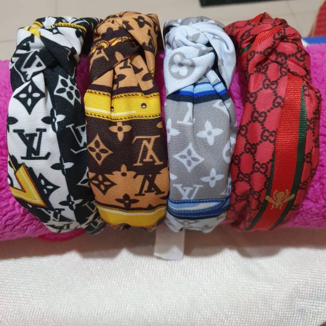 BANDO TURBAN IMPORT ALA KOREA MOTIF LV DAN GUCCI