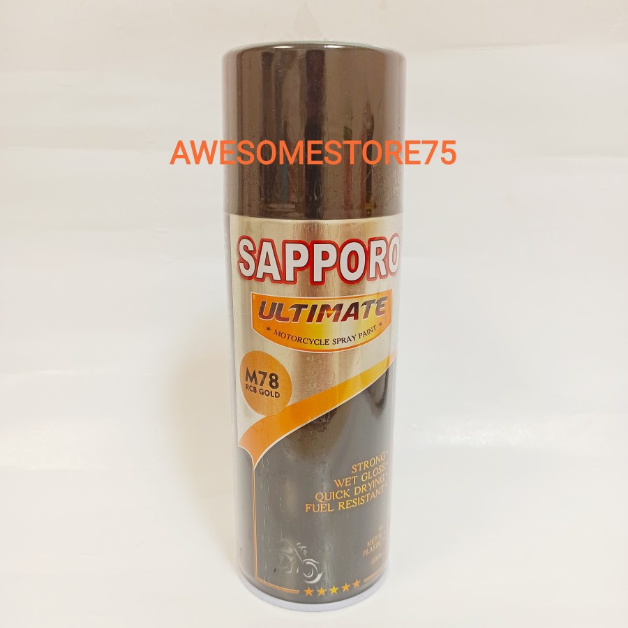 SAPPORO ULTIMATE M78 RCB Gold Emas Cat Semprot Pilox Pylox Semi Chrome Effect