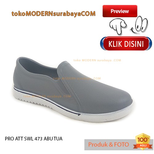 PRO ATT SWL 473 ABU TUA Sepatu Wanita Sepatu Slip On Karet
