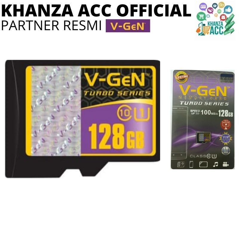 KHANZAACC VGEN 128GB Memory Hp Micro SD Class 10 Turbo Series