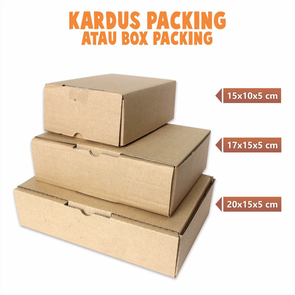 

Kardus Box Packing Hampers Polos Die Cut Ukuran 15 17 20 Warna Coklat Polos