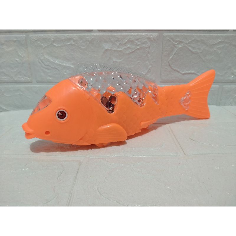 Mainan Bayi Ikan Nyala..Mainan Anak Ikan ada lampu dan bisa Bergerak