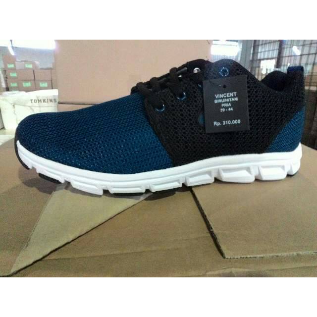 Sepatu tomkins pria VINCENT biru/hitam