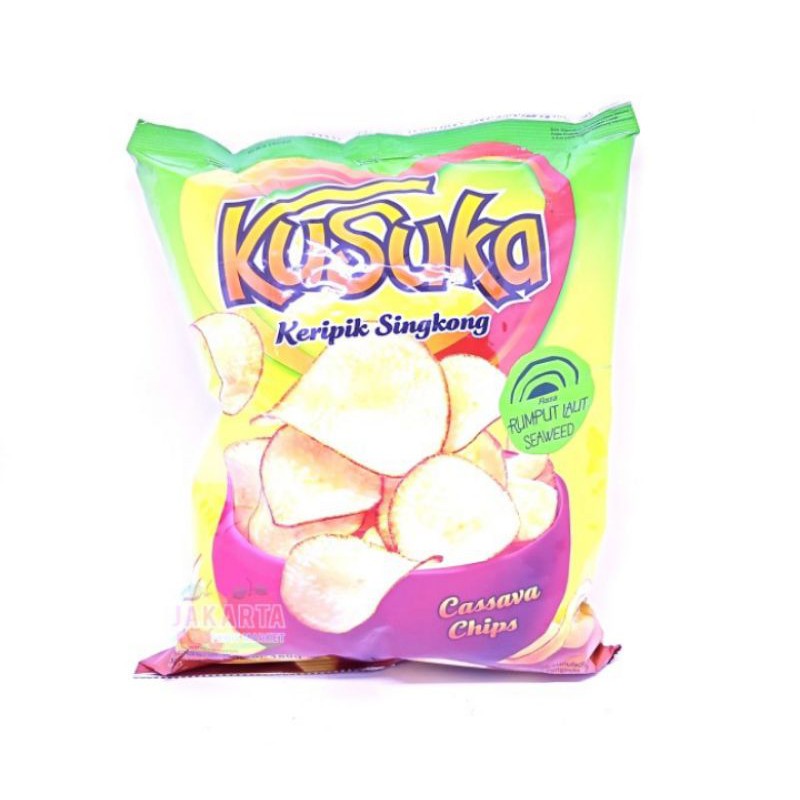 

KUSUKA KERIPIK SINGKONG SEAWEED RASA RUMPUT LAUT SEAWEED 180GR