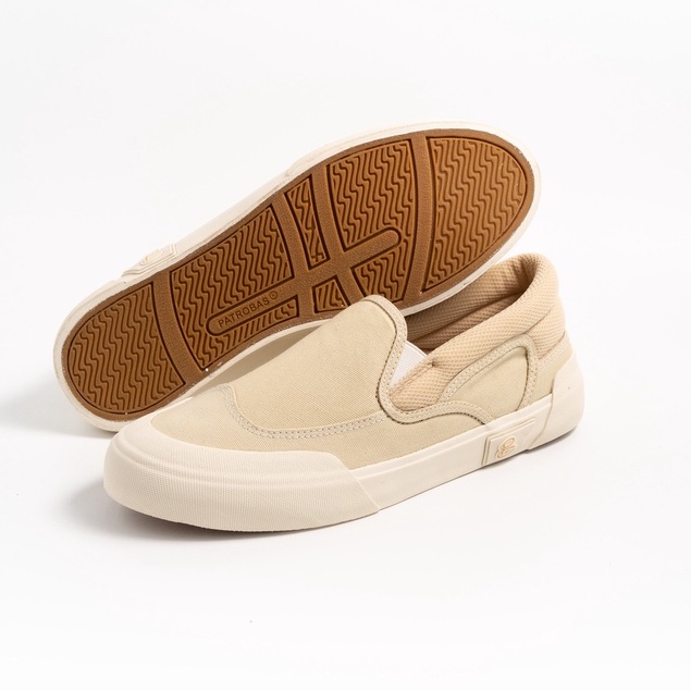 Patrobas Cloud Slip On Beige Original Sepatu Slip On Patrobas