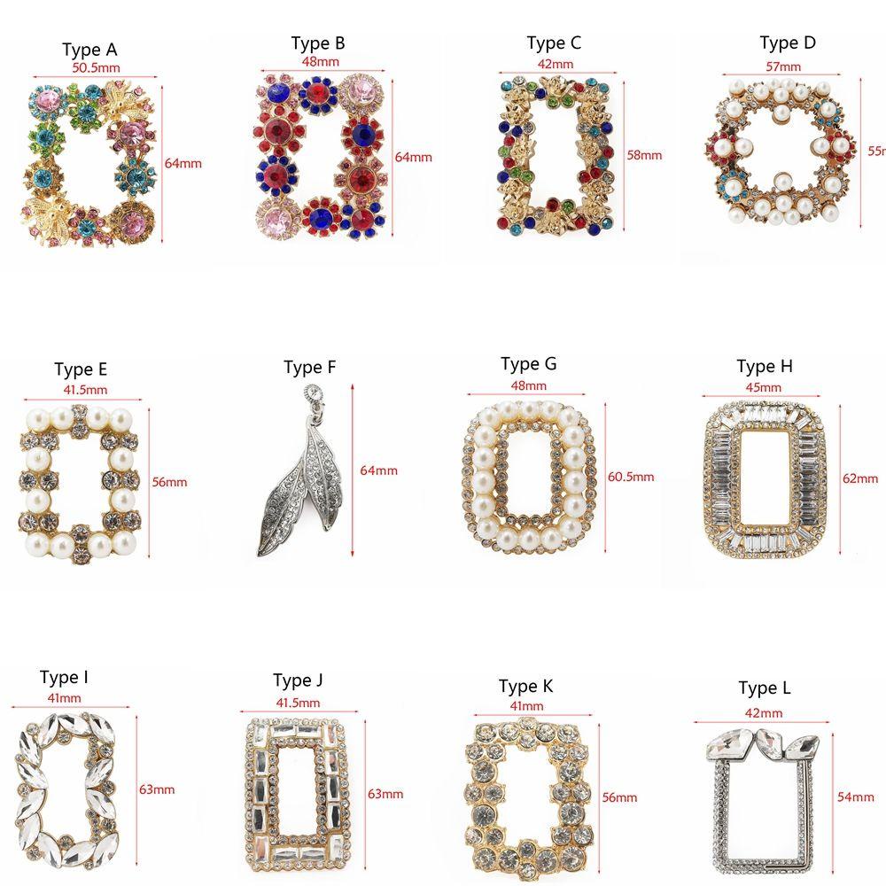 1pc Klip Sepatu DIY Sepatu Wanita Kristal Dekorasi Sepatu